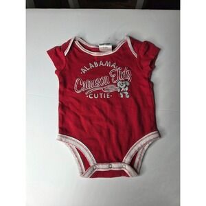 Russell Athletic Alabama Crimson Tide Cutie Baby Bodysuit Red 6-9M Big Al Mascot